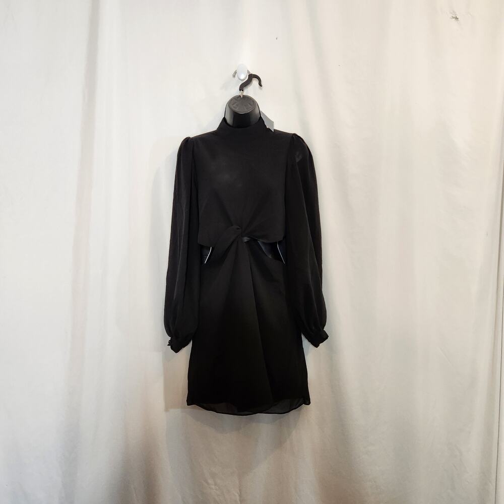 CHARLOTTE RUSSE Black Goth Whimsigoth Coquette Mini Dress Womens S FLAWED NEW
